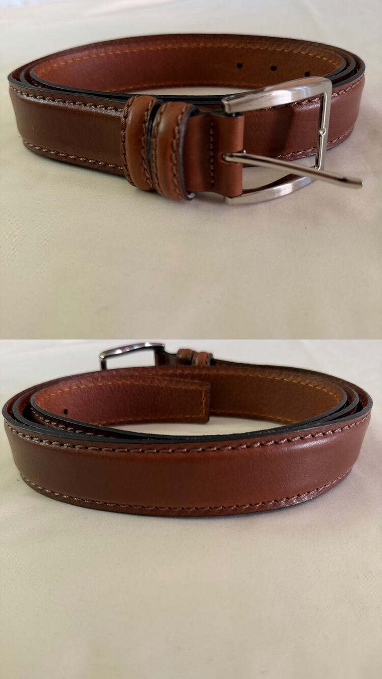 Paul Lawrence Brown Genuine Italian Leather Belt Men's 35